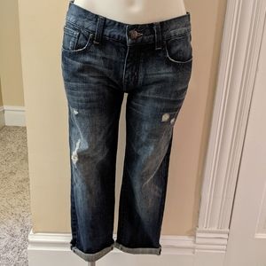 Level 99 Women's Boyfriend Jeans in Dark Blue